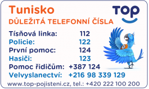 cestovn dleit telefonn sla tunisko